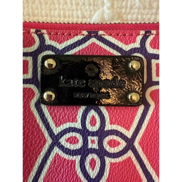 Kate Spade New York Pink & Purple Chrissy Moroccan Market Bag With Black Adjusta - Picture 3 of 14